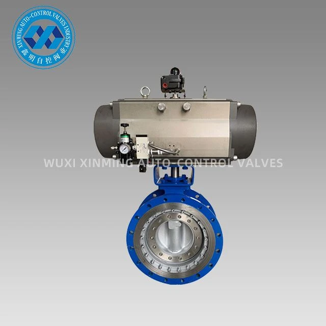 वायवीय Actuator त्रि-सनकी तितली वाल्व