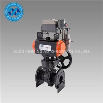 वायवीय Actuator WCB निकला हुआ किनारा गेंद वाल्व