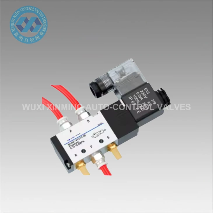 एल्यूमीनियम मिश्र धातु वायवीय सोलनॉइड वाल्व 52 AC220V 110V