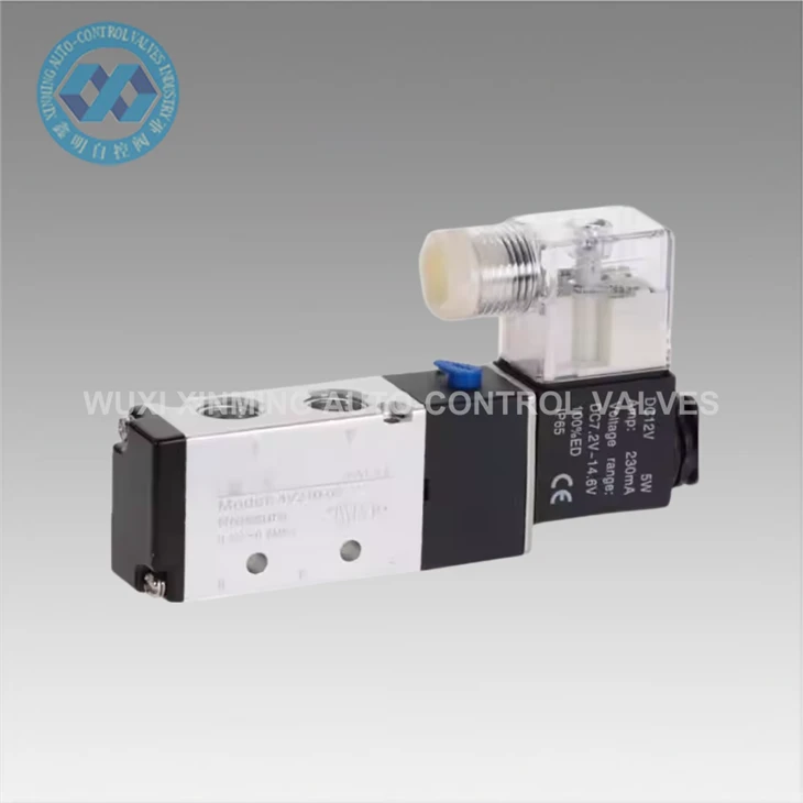 न्यूमेटिक सोलनॉइड वाल्व 5 वे 2- स्थिति नियंत्रण वायु 12V 24V 220V