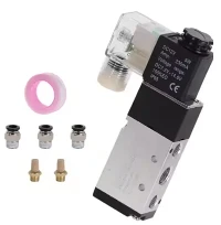 वायवीय सोलनॉइड वाल्व 5 रास्ता 2- स्थिति नियंत्रण वायु 12v 24V